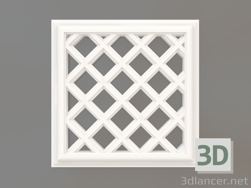 3d model Gypsum ventilation grills VR 007 (129x129x12) - preview