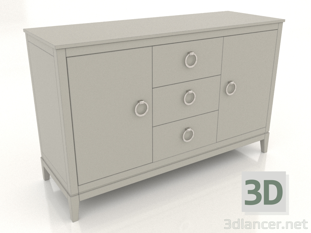 3D modeli Çekmeceli dolap 2 (RAL 7044, seçenek 3) - önizleme