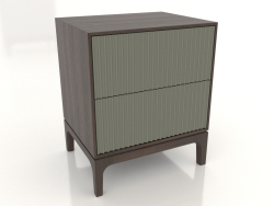 Comodino FARGO 2 cassetti con frontali fresati (oliva, rovere scuro, opzione 1)