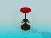 High stool with foot stand
