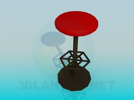 modelo 3D Taburete alto con pie soporte - escuchar modelo 3D Taburete alto con pie soporte - escuchar