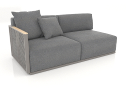 Seção 1 do módulo do sofá à esquerda (cinza quartzo)