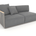 Modelo 3d Seção 1 do módulo do sofá à esquerda (cinza quartzo) - preview