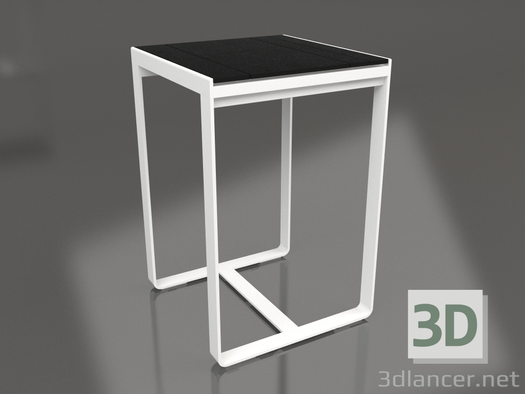 modello 3D Tavolo da bar 70 (DEKTON Domoos, Bianco) - anteprima