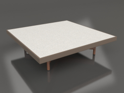 Tavolino quadrato (Bronzo, DEKTON Sirocco)