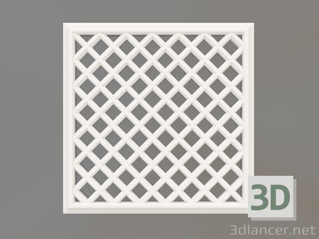 modello 3D Griglie di ventilazione in gesso VR 008 (234x234x12) - anteprima