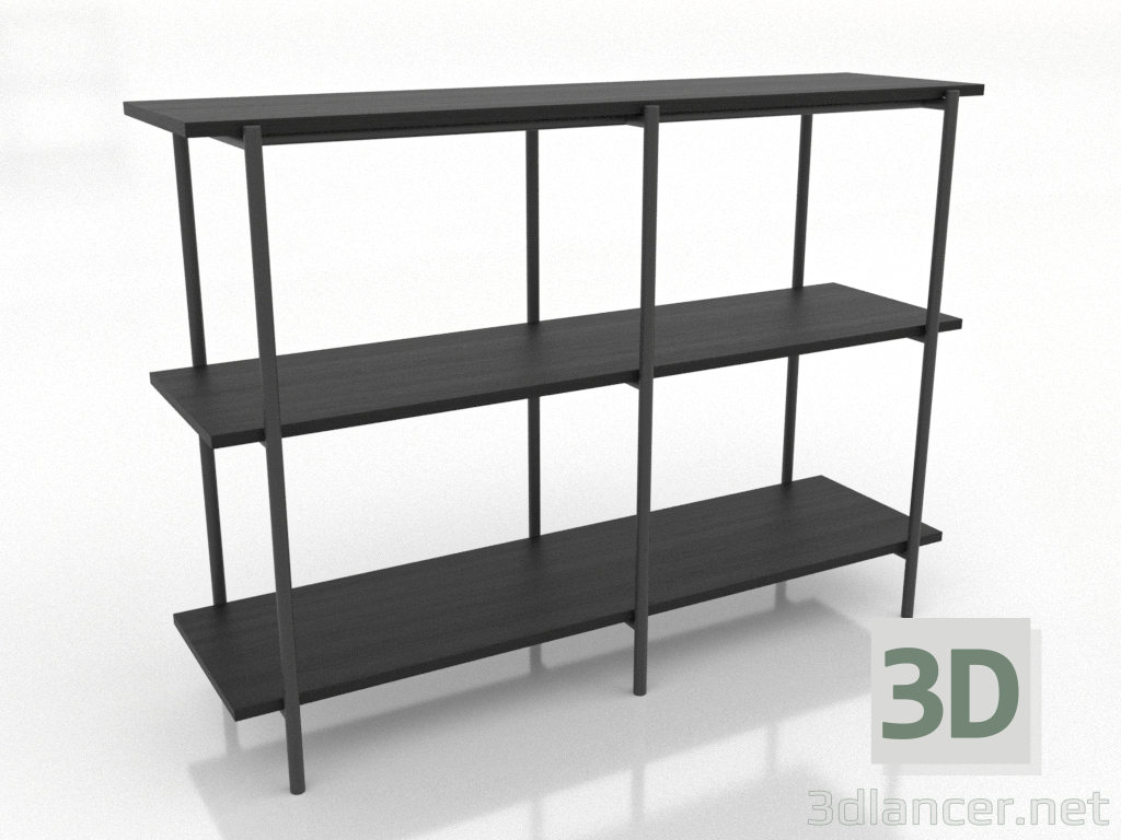modèle 3D Étagère 3 1200X350X860 mm (noir RAL 9005) - preview modèle 3D Étagère 3 1200X350X860 mm (noir RAL 9005) - preview