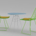 modello 3D Tavoli e sedie per Il giardino - anteprima