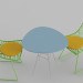 modello 3D Tavoli e sedie per Il giardino - anteprima