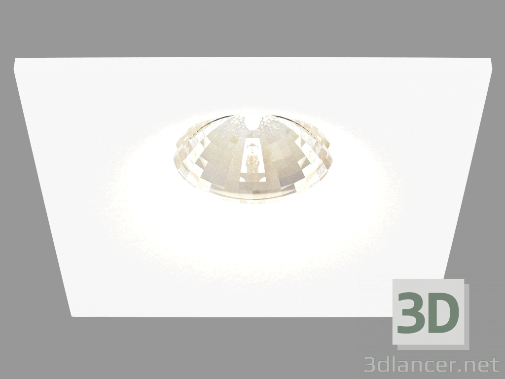 3d model luminaria empotrada LED (DL18413 11WW-SQ blanco) - vista previa