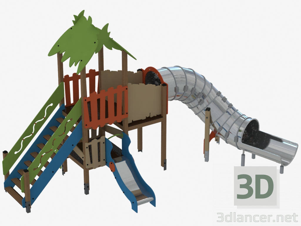 3d model Complejo de juegos para niños (T1116) - vista previa