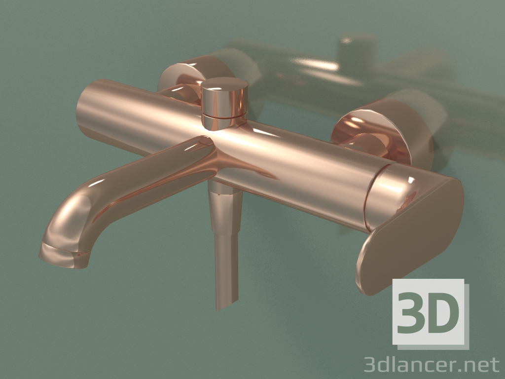 3d модель Смеситель для ванны, однорычажный, внешнего монтажа (34420300) – превью