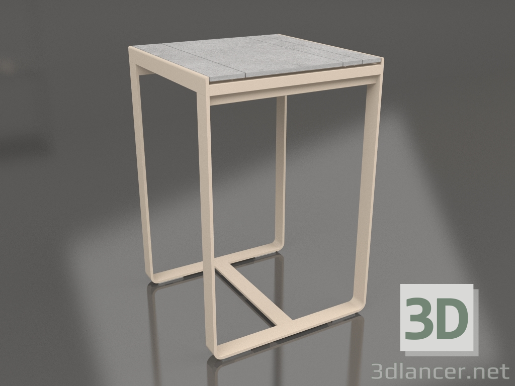 modello 3D Tavolo da bar 70 (DEKTON Kreta, Sabbia) - anteprima