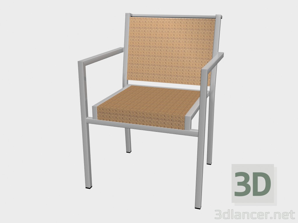 3d модель Крісло обідній Syntetic Fiber Dining Armchair Stackable тисячу двісті двадцять одна – превью