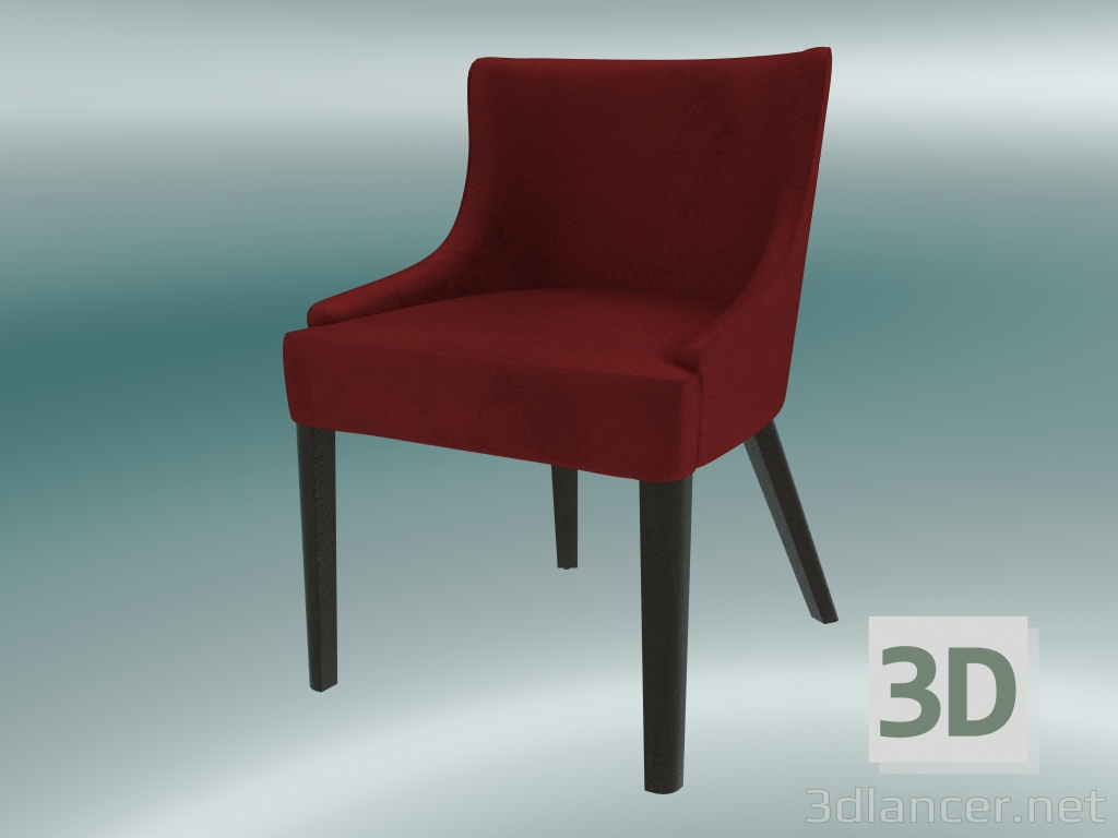 modèle 3D Demi-chaise Elias (rouge) - preview