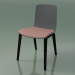 3D modeli Sandalye 3979 (4 ahşap ayak, polipropilen, koltukta bir yastık ile, siyah huş ağacı) - önizleme