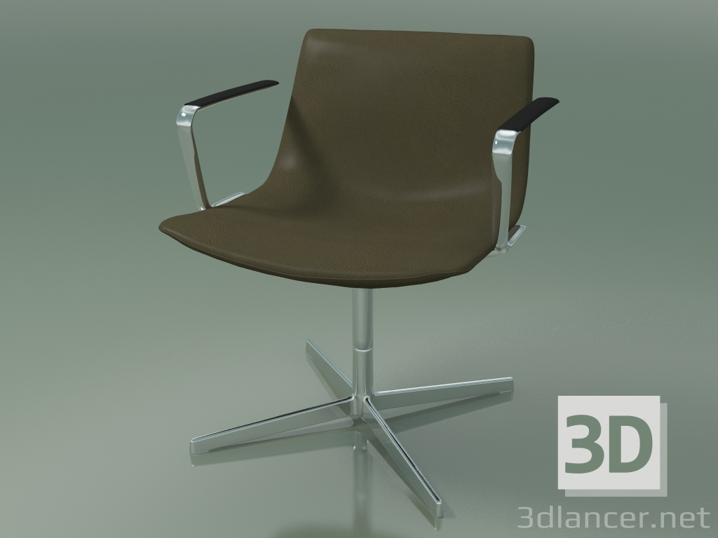 3d model Conference chair 2116CI (4 legs, with armrests, swivel) - preview