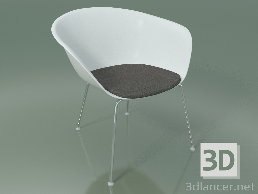 modello 3D Chaise longue 4222 (4 gambe, con cuscino sedile, PP0001) - anteprima