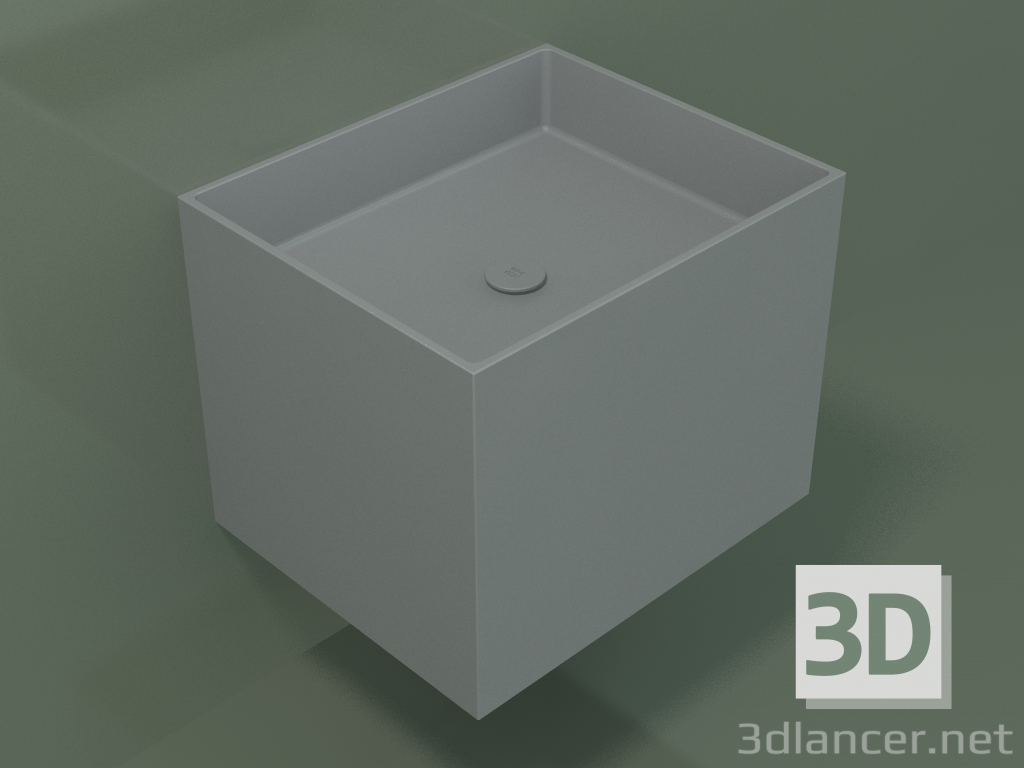 modèle 3D Lavabo suspendu (02UN33301, gris argenté C35, L 60, P 50, H 48 cm) - preview