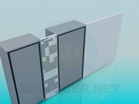 modelo 3D Armario de pared con escritorio - escuchar modelo 3D Armario de pared con escritorio - escuchar