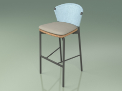 Bar stool 050 (Sky, Metal Smoke, Teak)