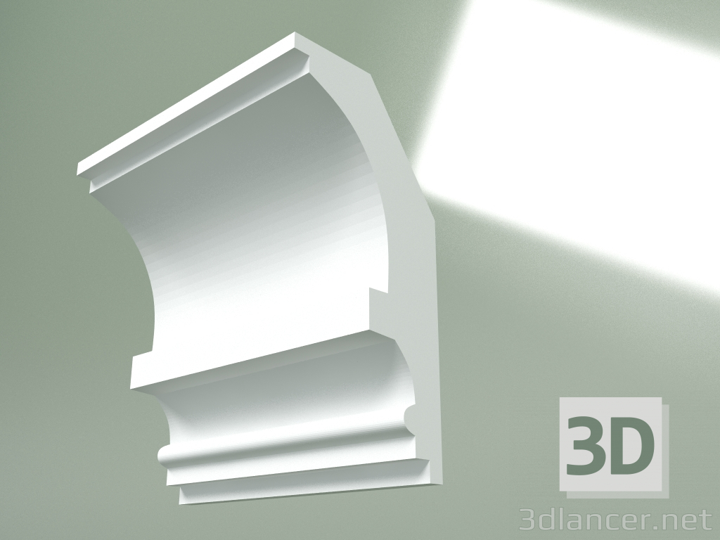 modello 3D Cornicione in gesso (zoccolo a soffitto) KT355 - anteprima