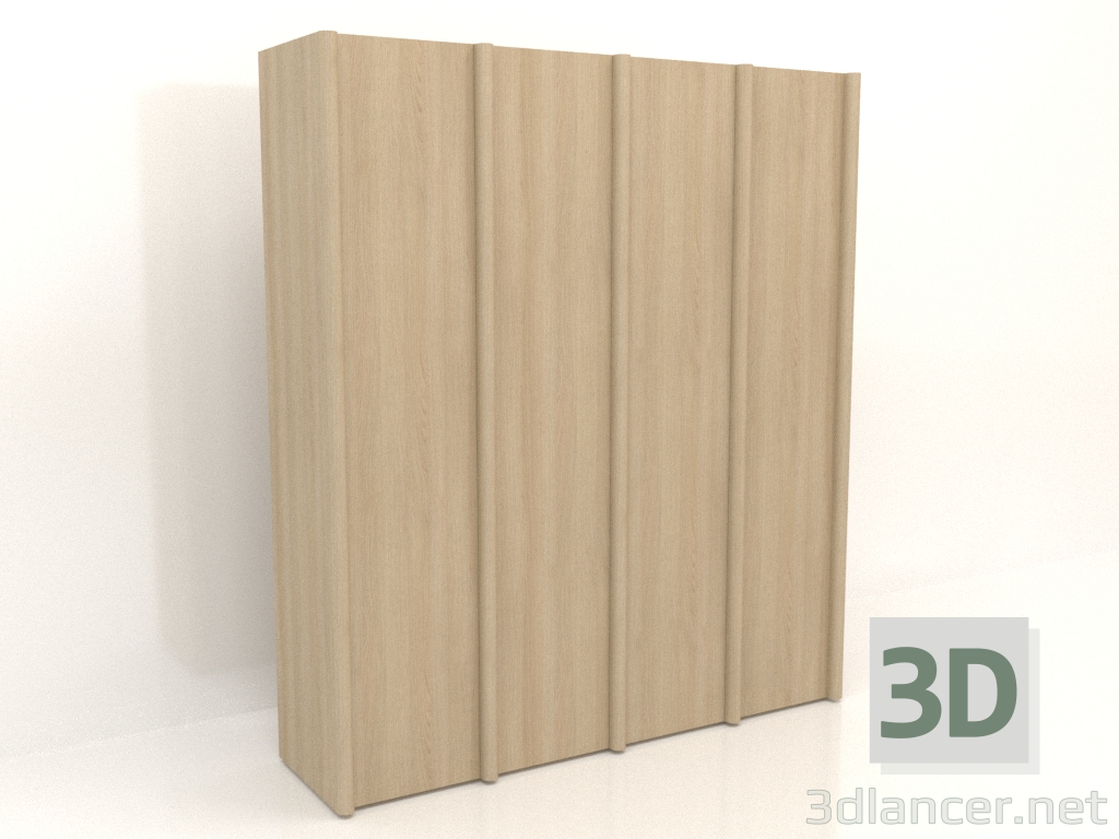 3D Modell Kleiderschrank MW 05 Holz (2465x667x2818, Holz weiß) - Vorschau
