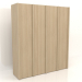 3d model Wardrobe MW 05 wood (2465x667x2818, wood white) - preview