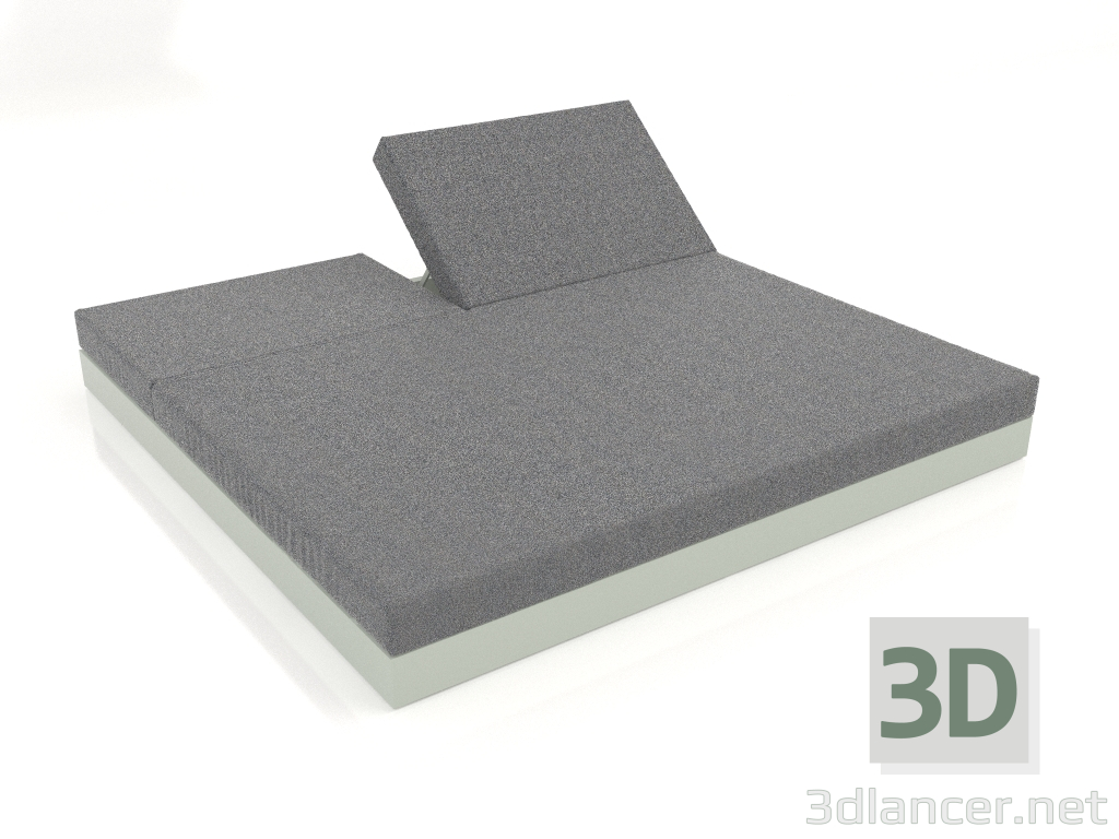3d model Bed with back 200 (Cement gray) - preview