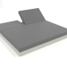 3d model Bed with back 200 (Cement gray) - preview