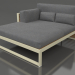 modèle 3D Canapé modulable XL, section 2 gauche, dossier haut, bois artificiel (Gold) - preview