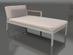 Sofa module, section 2 right (Cement gray)