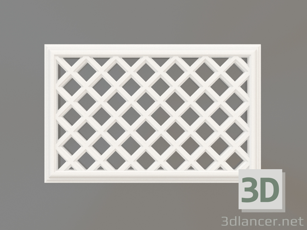 3d model Gypsum ventilation grilles VR 009 (150x234x12) - preview