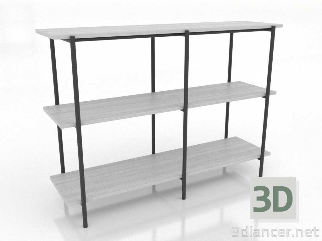 Modelo 3d Rack 3 1200X350X860 mm (branco RAL 9010) - preview Modelo 3d Rack 3 1200X350X860 mm (branco RAL 9010) - preview