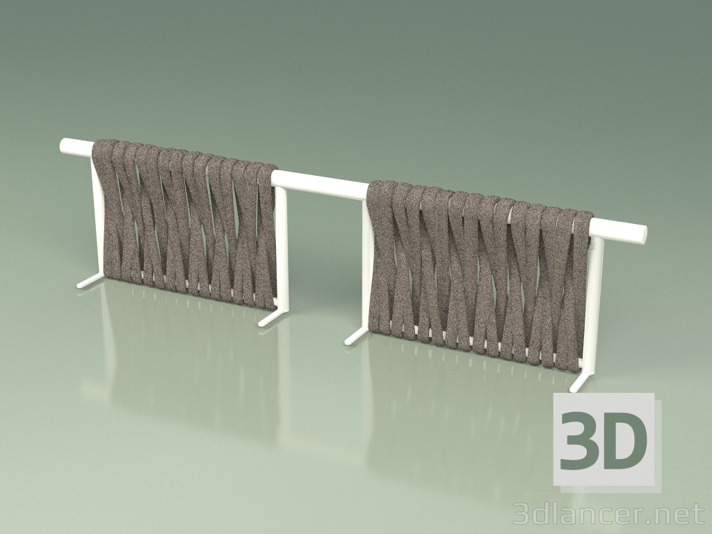 3D modeli Koltuk modülü 212 sırtlığı (Metal Süt, Gri Kum Kemer) - önizleme