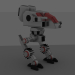 3D çelik dövüş robotu modeli satın - render