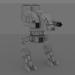 3d steel fighting robot model buy - render