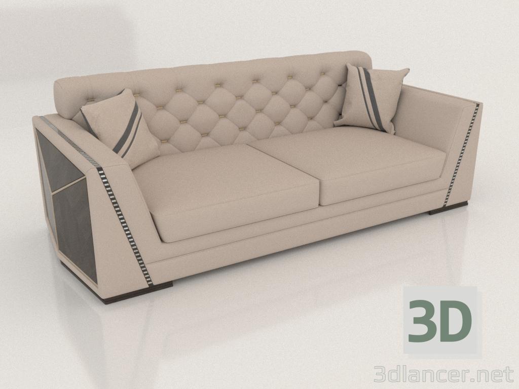 3 डी मॉडल 3 सीटों सोफे - पूर्वावलोकन