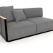 Modelo 3d Seção 1 do módulo do sofá à esquerda (preto) - preview