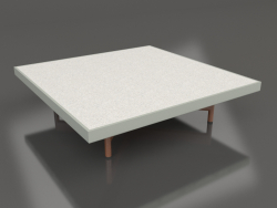 Table basse carrée (Gris ciment, DEKTON Sirocco)