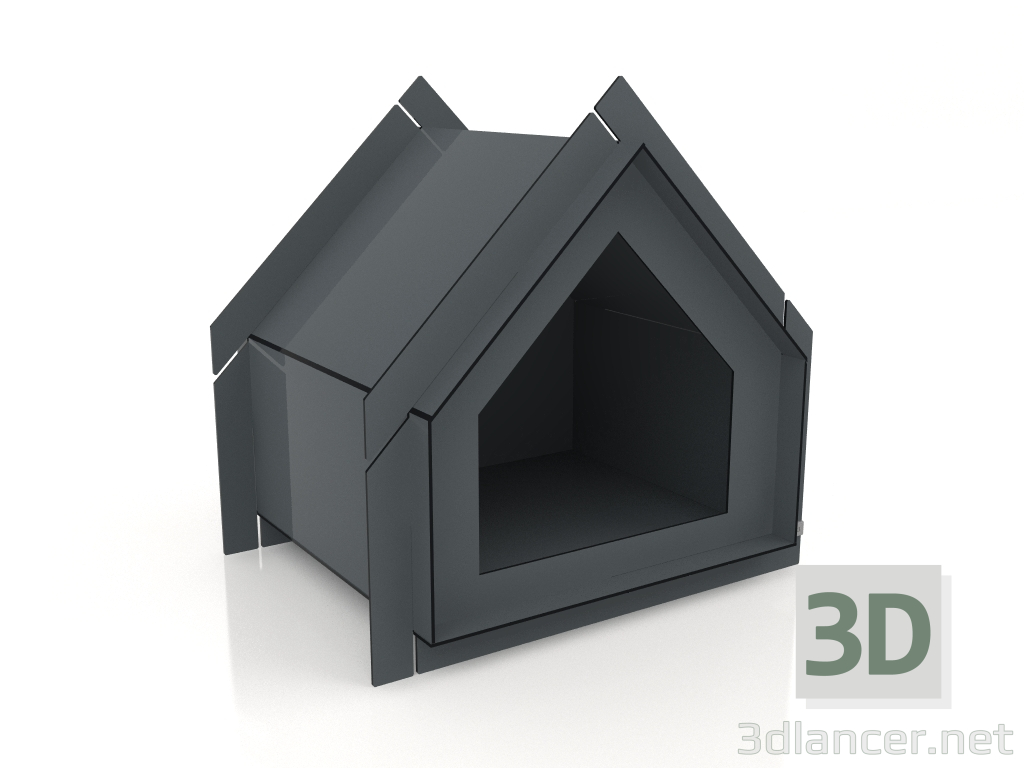 3D modeli Evcil Hayvan Evi S (Antrasit) - önizleme