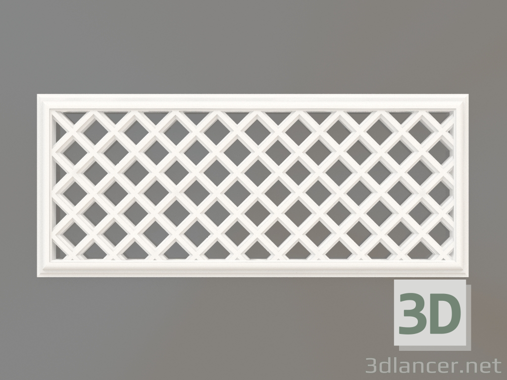 3d model Gypsum ventilation grills VR 010 (144x339x12) - preview