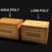 3D Modell Goods Box niedrig Poly - Vorschau
