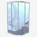 modello 3D Carrozza semicircolare 90 cm, vetro trasparente Funkia (KYP 051K) - anteprima