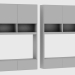 3d model Elements of the modular system IANUS MIDDLE WITH BACK (S268) - preview