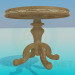 modèle 3D Table en bois ronde - preview
