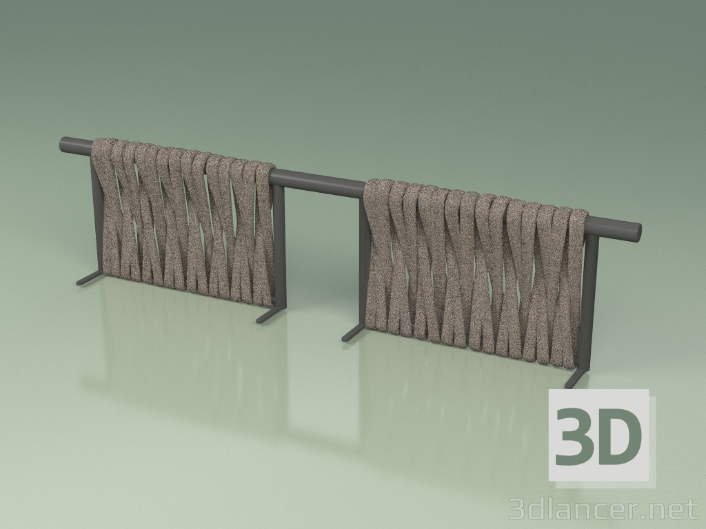 3D modeli Koltuk modülü 212 sırtlığı (Metal Duman, Gri Kum Kemer) - önizleme