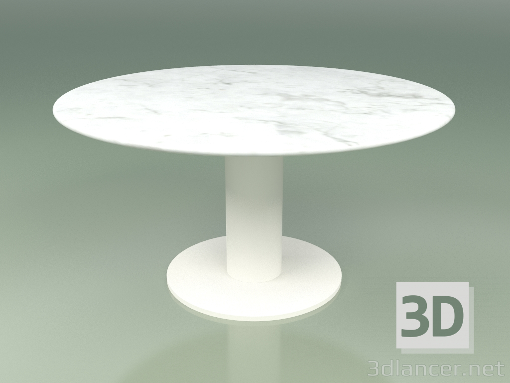 3d модель Стіл обідній 314 (Metal Milk, Carrara Marble) – превью