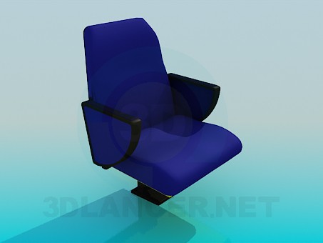 3d модель Кресло прикрепленное к полу – превью