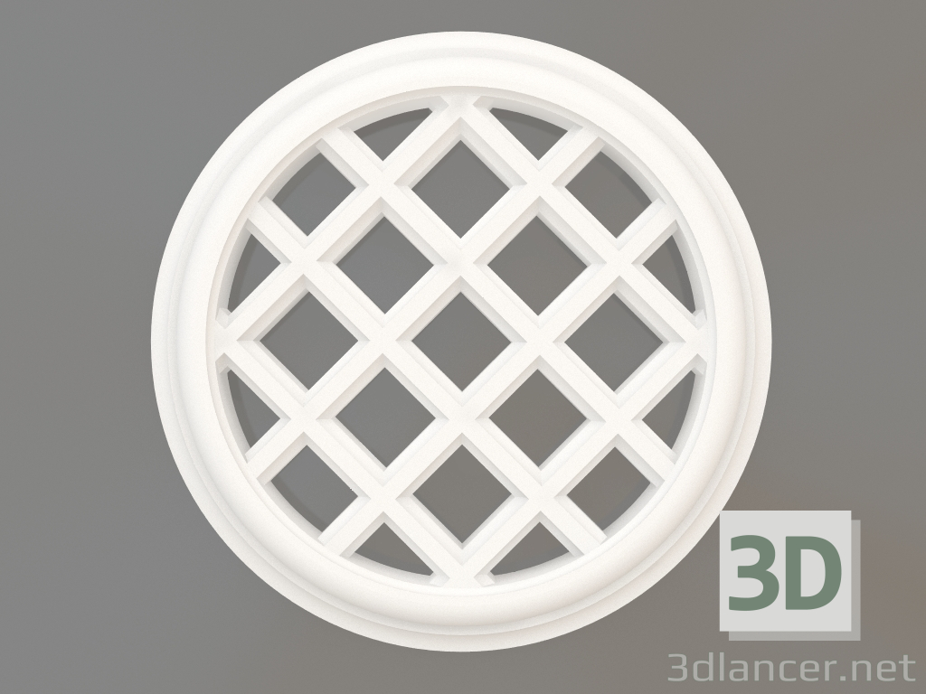 modèle 3D Grilles de ventilation en plâtre BP 011 (D=130) - preview